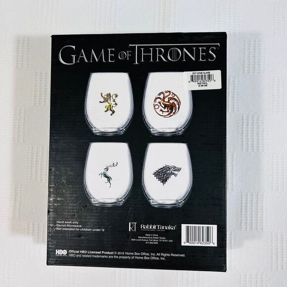 Game Of Thrones Wine Glasses Stemless Rabbit Tanaka 2016 - Picture 4 of 9